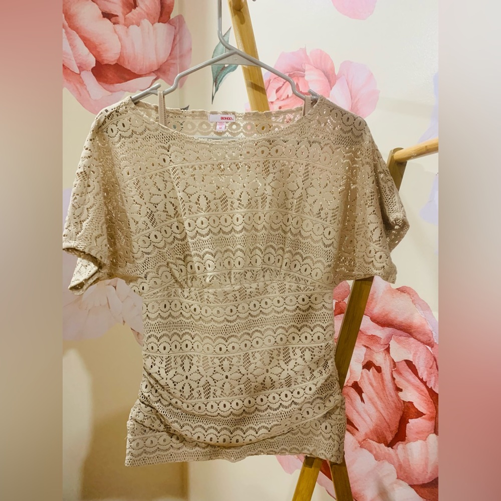 ❤️Bongo Peplum Lace Blouse Sz M❤️